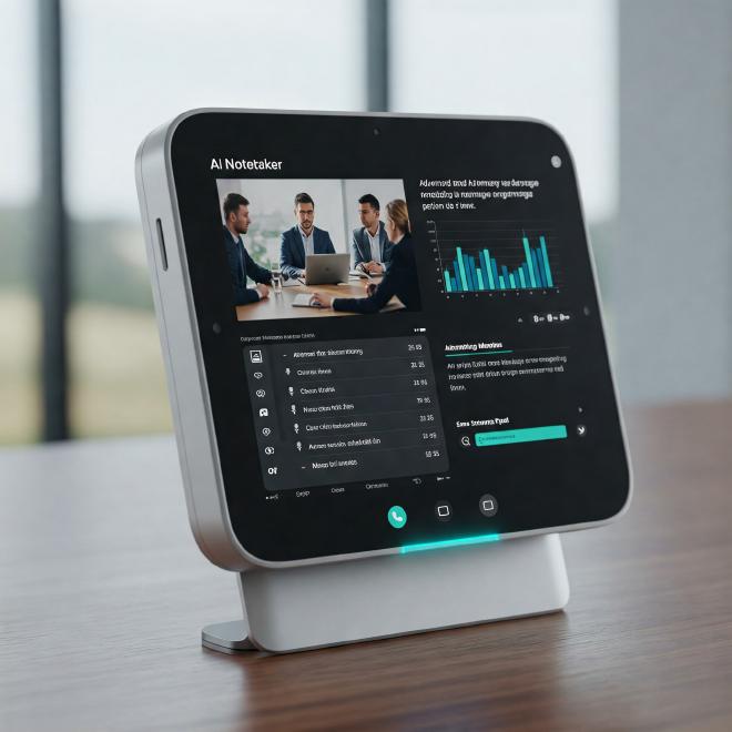 Representative image of Kandy Notetaker in a meeting room tablet